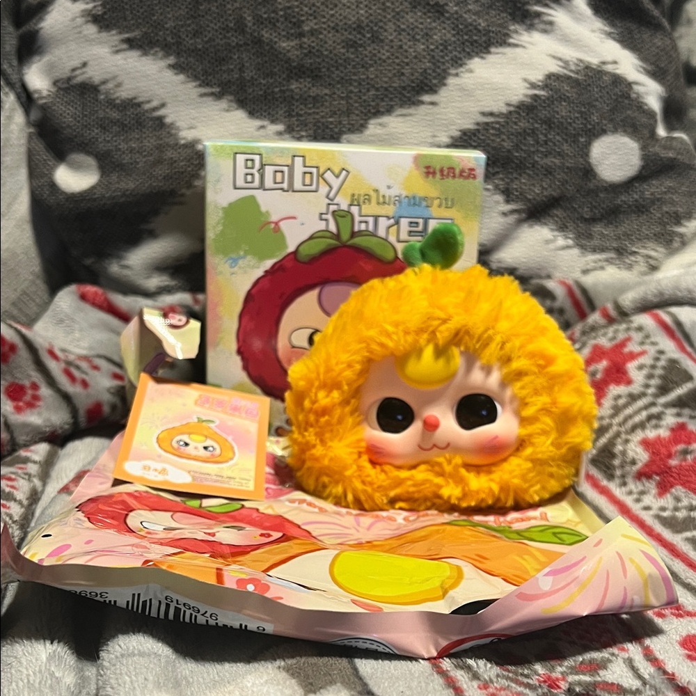 NWT Confirmed Baby Three Big Cute Plush Pendant Orchard- Orange Pear